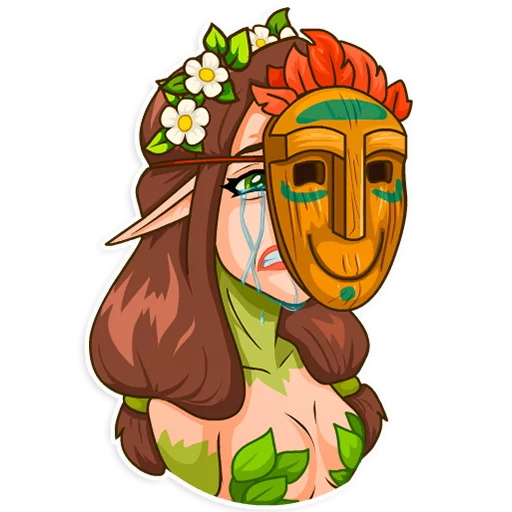 😭 Стикер «Wood Nymph» для Telegram