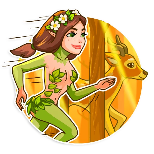 🏃 Стикер «Wood Nymph» для Telegram