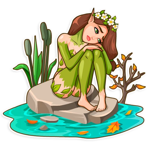 😢 Стикер «Wood Nymph» для Telegram