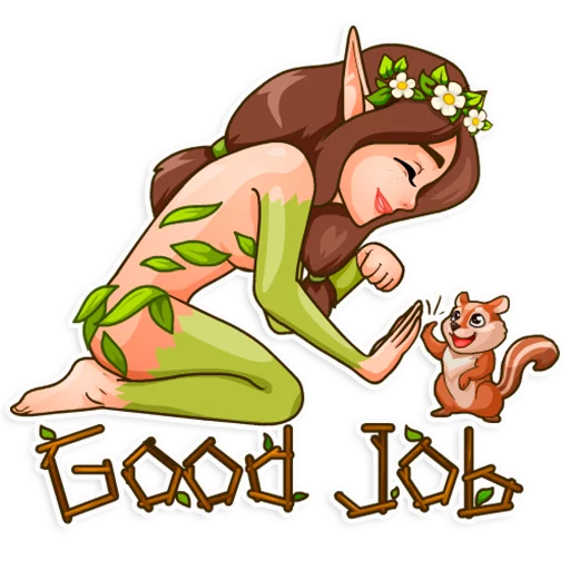 🤚 Стикер «Wood Nymph» для Telegram