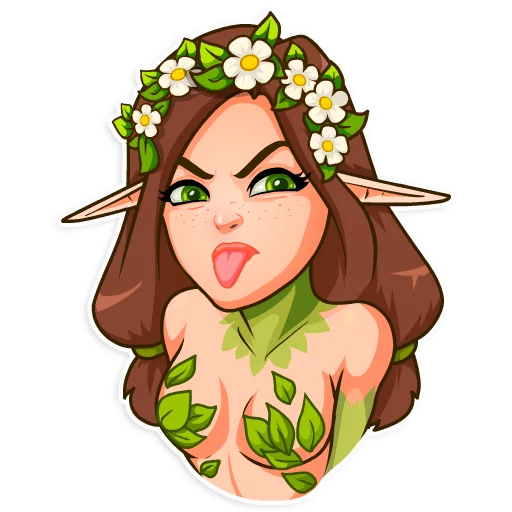 😛 Стикер «Wood Nymph» для Telegram