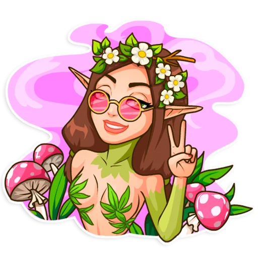 ✌ Стикер «Wood Nymph» для Telegram