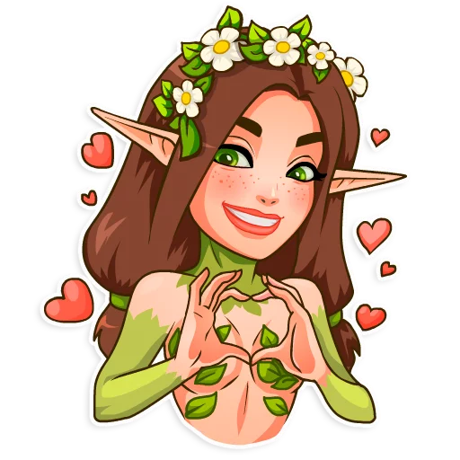 😍 Стикер «Wood Nymph» для Telegram