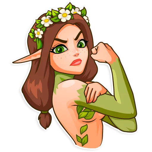 💪 Стикер «Wood Nymph» для Telegram