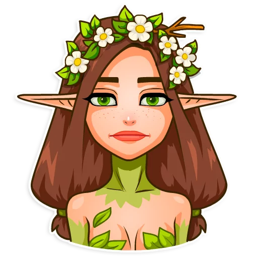 😑 Стикер «Wood Nymph» для Telegram