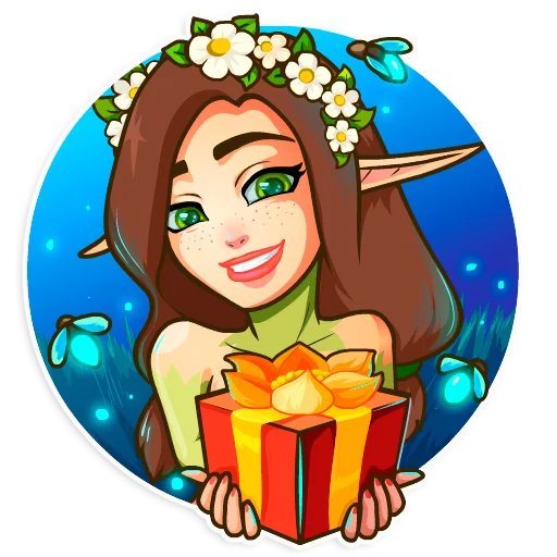 🎁 Стикер «Wood Nymph» для Telegram