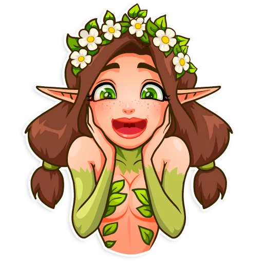 😲 Стикер «Wood Nymph» для Telegram