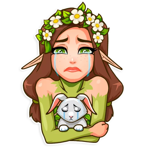 😭 Стикер «Wood Nymph» для Telegram