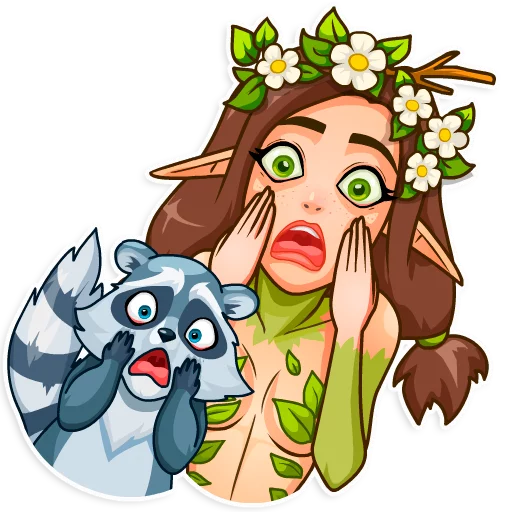 😱 Стикер «Wood Nymph» для Telegram