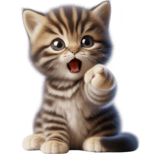 🫵 Стикер «Котенок карьерист» для Telegram