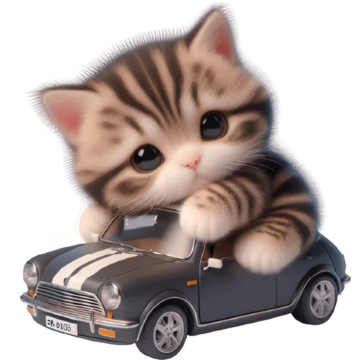 🛻 Стикер «Котенок карьерист» для Telegram