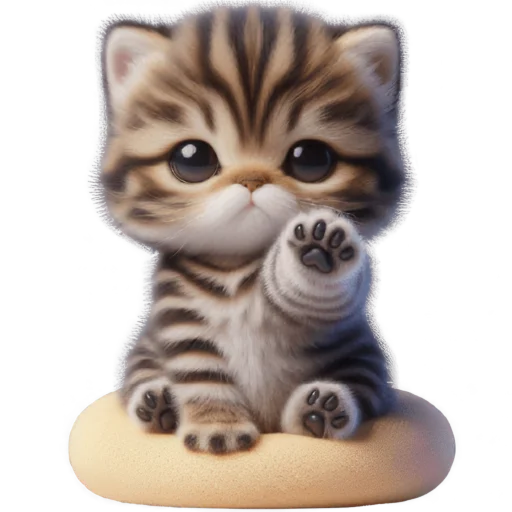 🐾 Стикер «Котенок карьерист» для Telegram