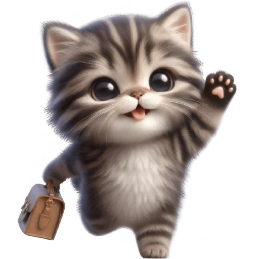 👋 Стикер «Котенок карьерист» для Telegram