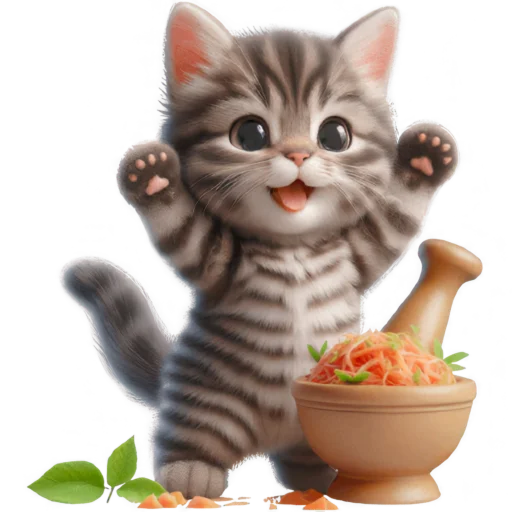 😋 Стикер «Котенок карьерист» для Telegram