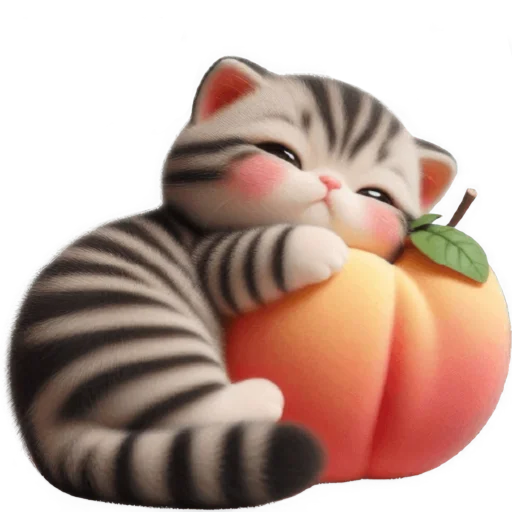 🍑 Стикер «Котенок карьерист» для Telegram
