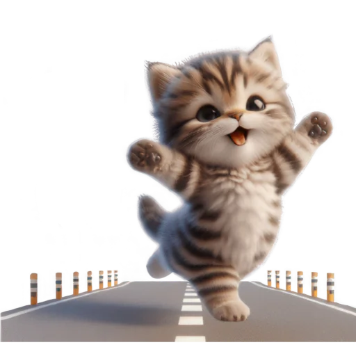 🥳 Стикер «Котенок карьерист» для Telegram