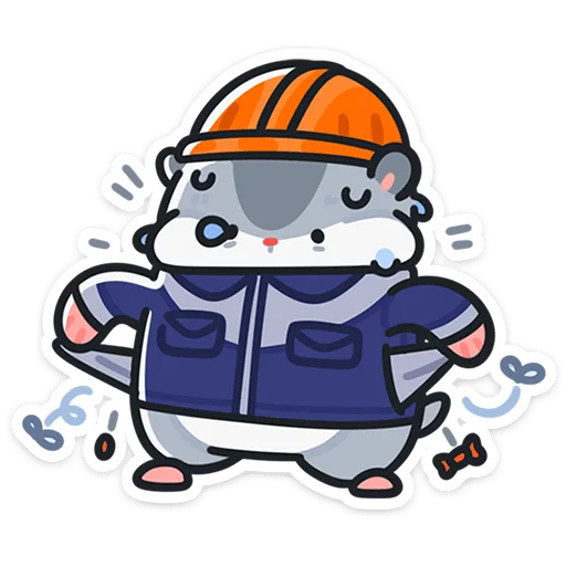 👷 Стикер «Толик-трудоголик» для Telegram