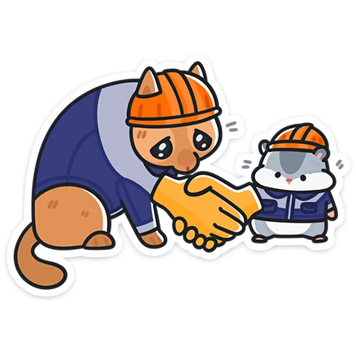 👷 Стикер «Толик-трудоголик» для Telegram
