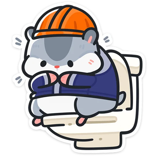 👷 Стикер «Толик-трудоголик» для Telegram