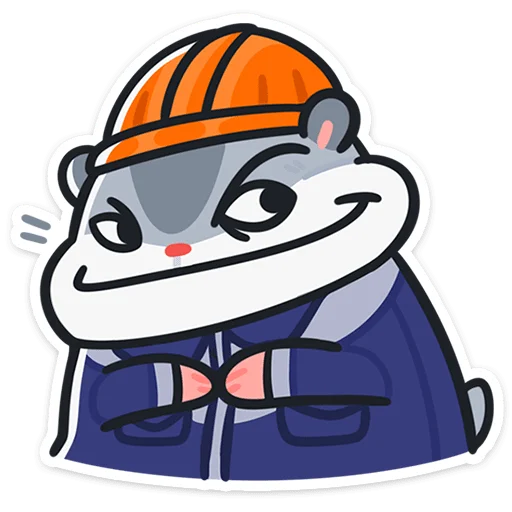 👷 Стикер «Толик-трудоголик» для Telegram