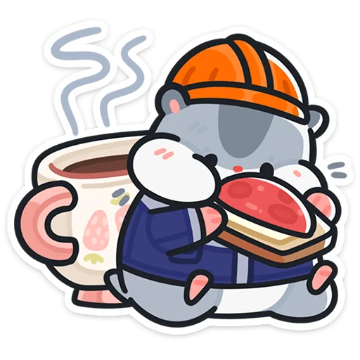 🍴 Стикер «Толик-трудоголик» для Telegram