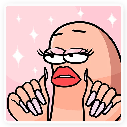 💅 Стикер «Червяк Петя» для Telegram