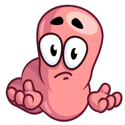 😐 Стикер «Worm» для Telegram