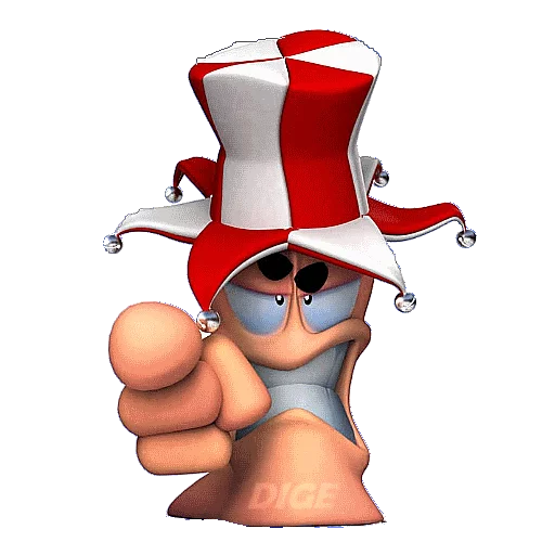 👆 Стикер «WORMS» для Telegram