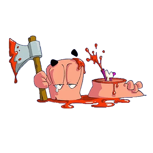 😵 Стикер «WORMS» для Telegram