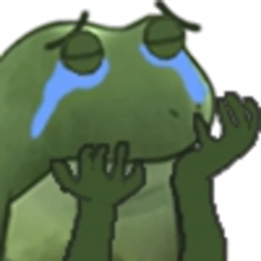 😭 Эмодзи «Worry Frog Emoji» для Telegram