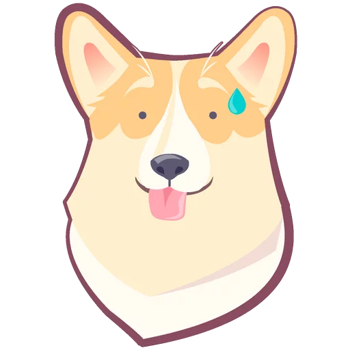🐶 Стикер «КОРГИ Пёс» для Telegram