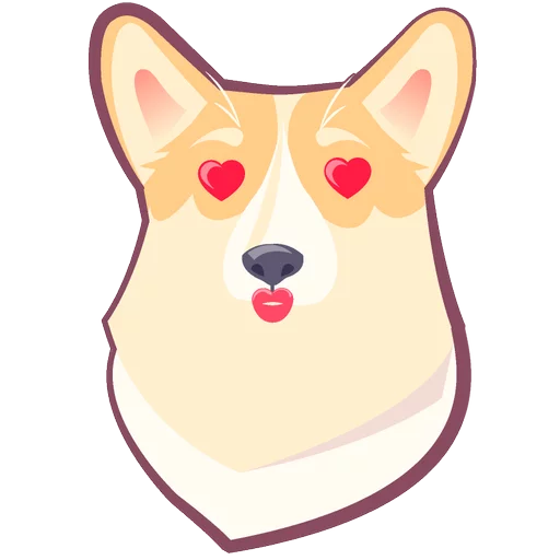 🐶 Стикер «КОРГИ Пёс» для Telegram