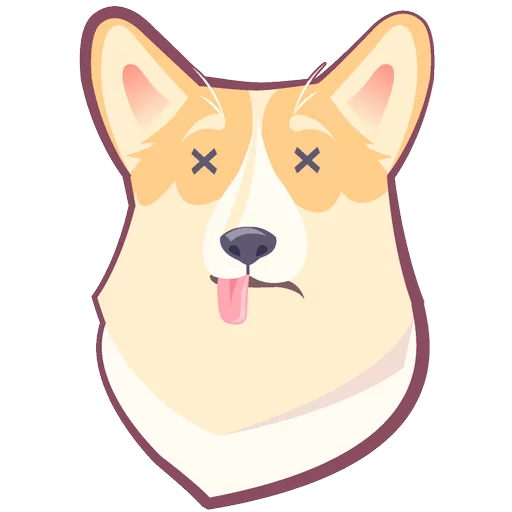 🐶 Стикер «КОРГИ Пёс» для Telegram