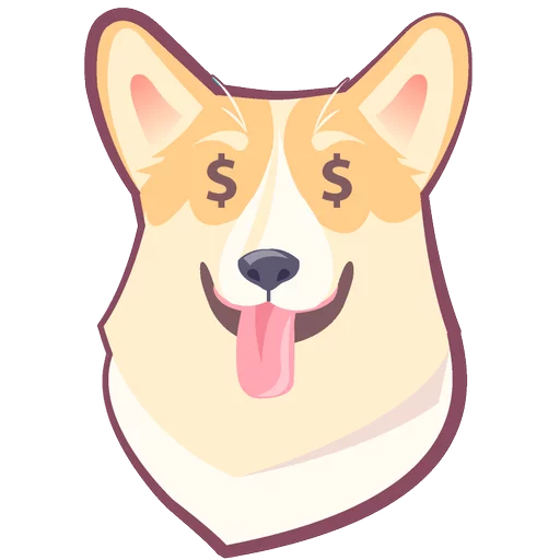 🐶 Стикер «КОРГИ Пёс» для Telegram