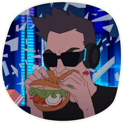 🍔 Стикер «ju-ju» для Telegram