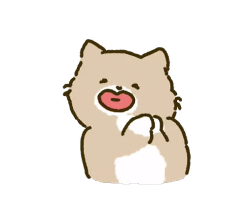 💋 Стикер «White Paw Miyao» для Telegram