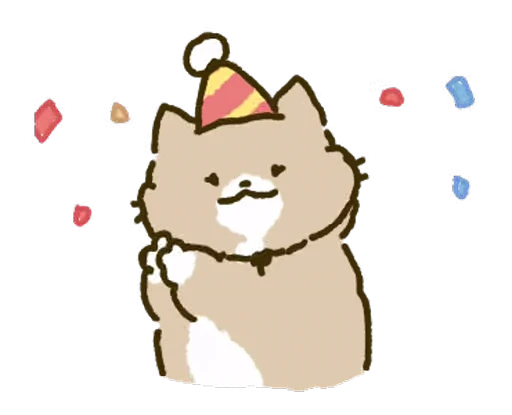 🥳 Стикер «White Paw Miyao» для Telegram