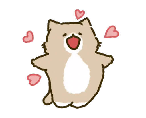 ❤️ Стикер «White Paw Miyao» для Telegram