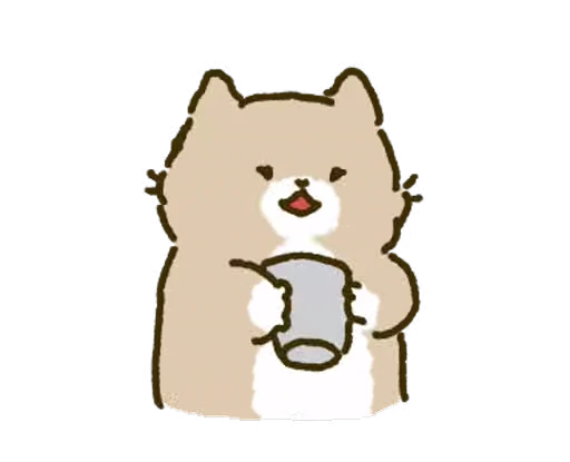 ☕️ Стикер «White Paw Miyao» для Telegram