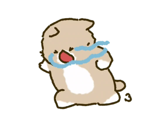 😭 Стикер «White Paw Miyao» для Telegram