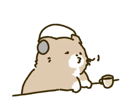 🎧 Стикер «White Paw Miyao» для Telegram