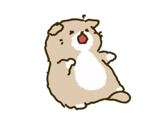 😖 Стикер «White Paw Miyao» для Telegram