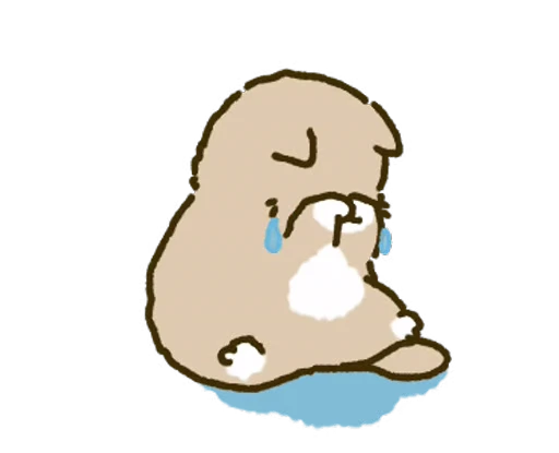 😭 Стикер «White Paw Miyao» для Telegram