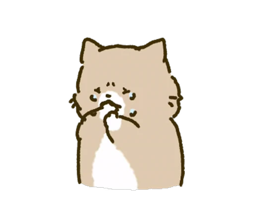 😭 Стикер «White Paw Miyao» для Telegram