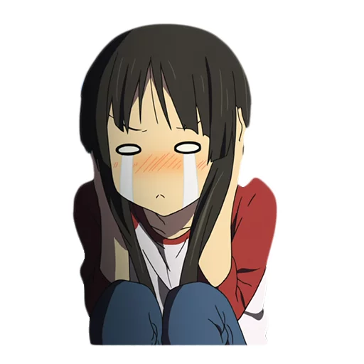 😭 Стикер «? WTF anime» для Telegram