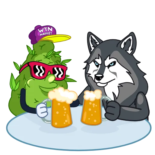 🍻 Стикер «WTN MARKET» для Telegram