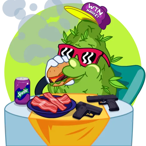 🍔 Стикер «WTN MARKET» для Telegram