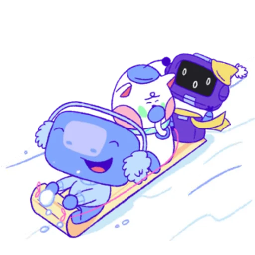 🛷 Стикер «Wumpus & Co Winter Fun» для Telegram