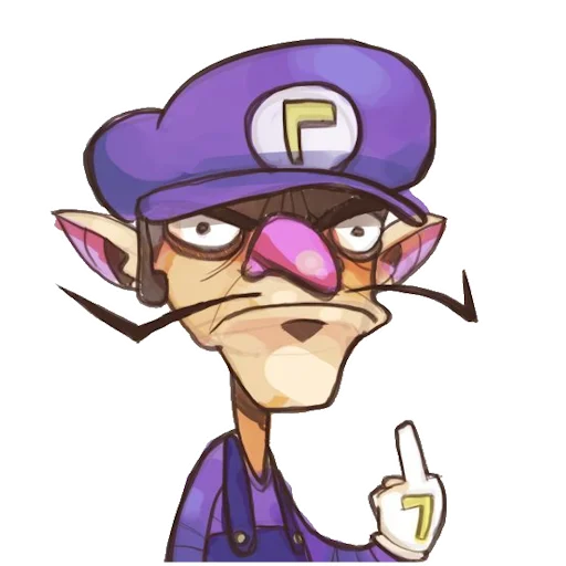 🖕 Стикер «Waluigi» для Telegram
