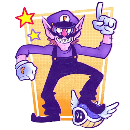 👆 Стикер «Waluigi» для Telegram